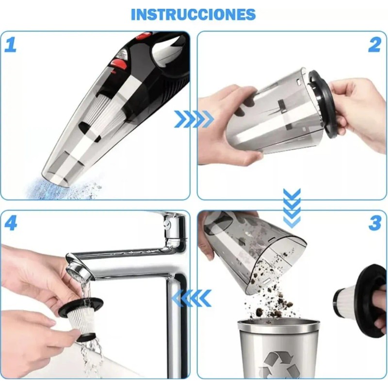 Aspirador De Mano Portátil Para Hogar Y Automóvil
