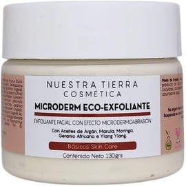 NuestraTierra Gel de Microdermoabrasión Facial Orgánico y Eco-Consciente -110grs- Exfoliación Profesional en Casa