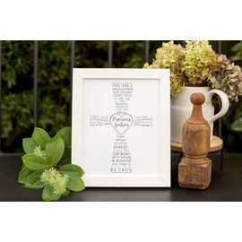 The Grandparent Gift Precious Godson Frame Baptism or Christening Gift from Godparent, White