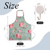 CYNOSURETECH 2 Floral Pattern Aprons And 2 Hooks, Waterproof Apron,