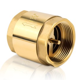 BHHTBB Brass Check Valve 1 1/2 Inch DN40 Backflow Preventer with Double-Sided Internal Thread, Rustproof and Waterproof for Washing Machine, Fountain, Garden, Pump, Barrel