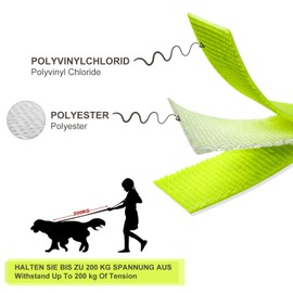 Toozey Training Lead for Dogs, 5m / 10m / 15m Long Dog Training Lead with Hand Loop and Mesh Bag, Waterproof Training Leads for Large to Small Dogs, Robust Dog Leash set (10m, Yellow)