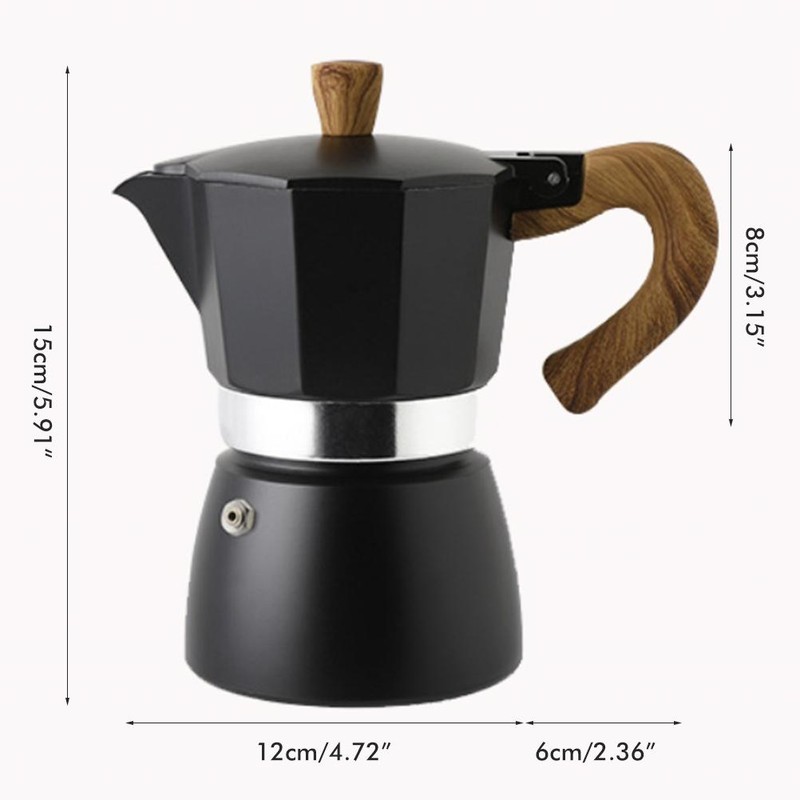 150ML/300ML Portable Aluminum Italian Style Espresso Maker Moka Pot Coffee
