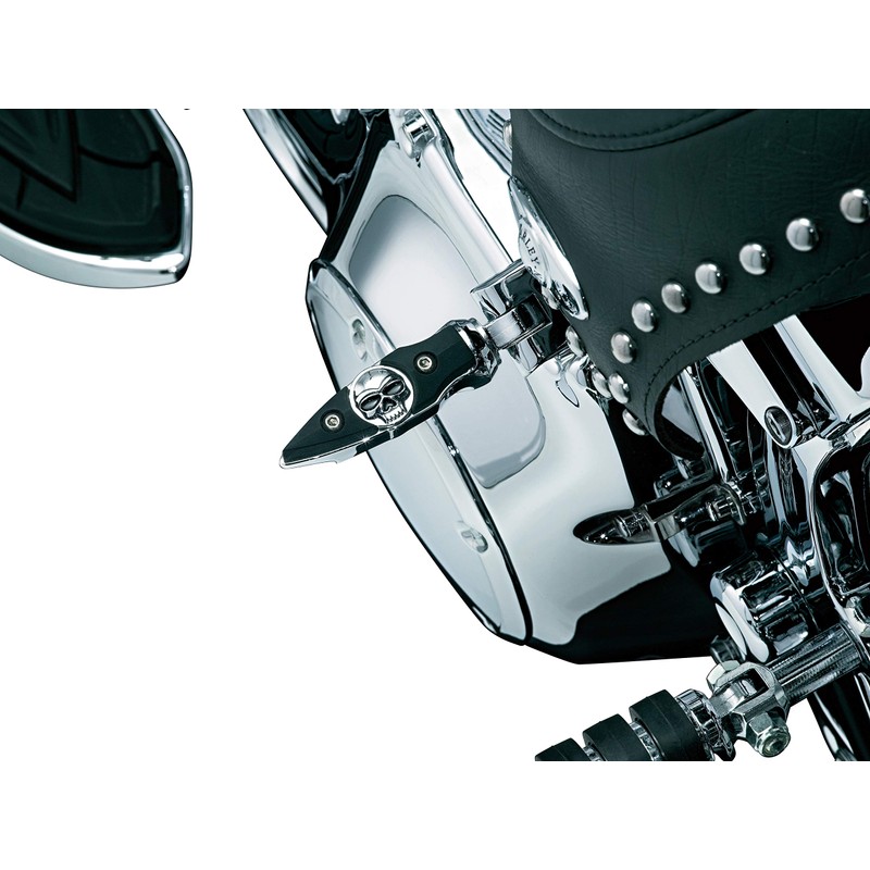 Kuryakyn 7520 Motorcycle Footpegs: Mini Dagger Zombie Skull Pegs without