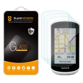 Supershieldz (3 Pack) Designed for Garmin Edge Explore Tempered Glass Screen Protector, Anti Scratch, Bubble Free