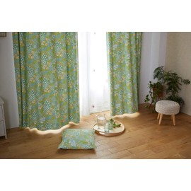 Suminoe V322C Cushion Cover, Light Green, 17.7 x 17.7 inches (45 x 45 cm), Washable, Pack of 1