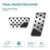 SHENKENUO Silver No Drilling Gas Brake Foot Pedal Cover AT