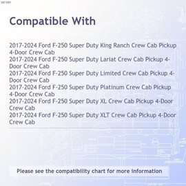 Auto Reflections 12pc 2 5/8" Side Molding for Ford Superduty 17-21 Crew Cab 8' Bed