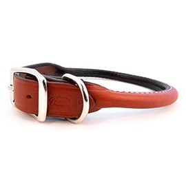 Auburn Leathercrafters Rolled Dog Collar - 24 TAN