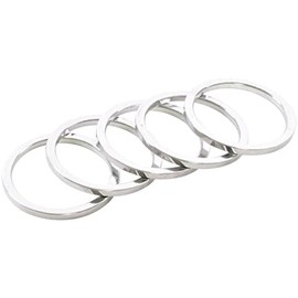 Wheels Manufacturing Aluminum Headset Spacer - 1-1/8", 2.5mm, Silver, 5-Pack