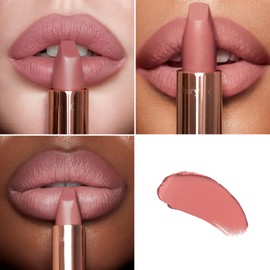 Charlotte Tilbury Matte Revolution Lipstick - Long Lasting, Matte Lipstick with Buildable Color & Lip-Loving Ingredients - Creamy, Easy to Blend Formula - Pillow Talk Original
