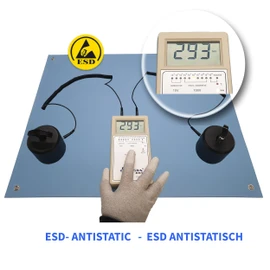 Minadax ESD Computer Table Mat Antistatic 60 x 30 cm Premium Quality Includes Cuff + 2.4 m Extension + ESD Earth Plug