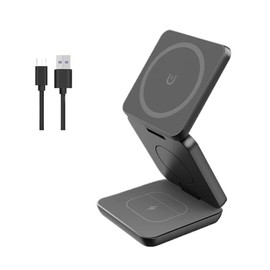 Soporte de cargador inalámbrico 3 en 1, estación de carga inalámbrica plegable magnética para teléfono 15 14 13 12 Pro Max IWatch 8 9                 