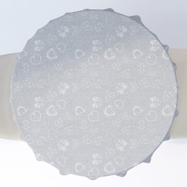 Home Direct Round Oilcloth PVC Wipe Clean Tablecloth Table Cover 140cm 55" Light Grey, Silver