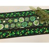 St Patrick's Day Green Gold Shamrock Quilted Dining or Coffee