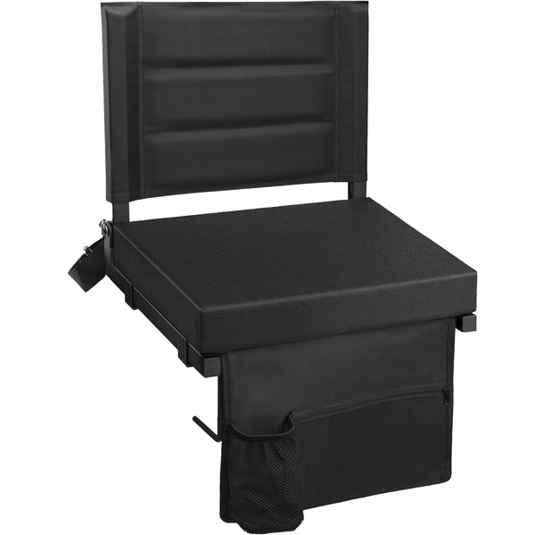 GravGrow Stadium Seats with Back Support, Portable Bleacher Chairs with