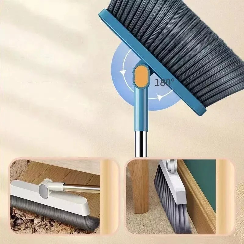 Broom Folding Dustpan Set Combination Household Broom Wiper Blade Hair