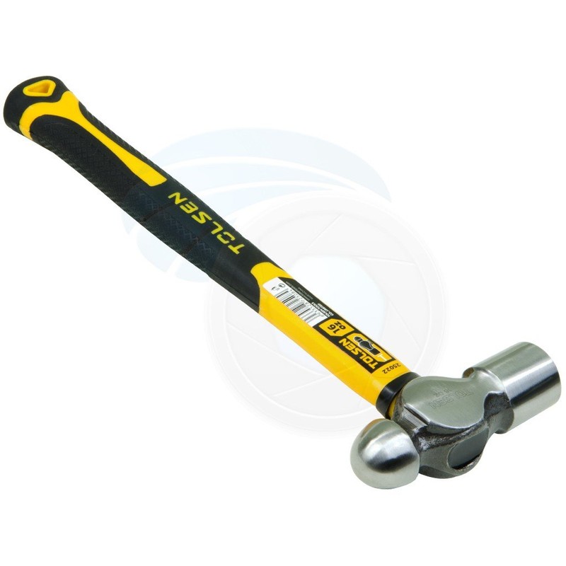 Ball Pein Hammer Fiberglass Handle 16Oz Carbon Steel Head