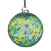Hanging Glass Friendship Ball, 8cm, green and blue