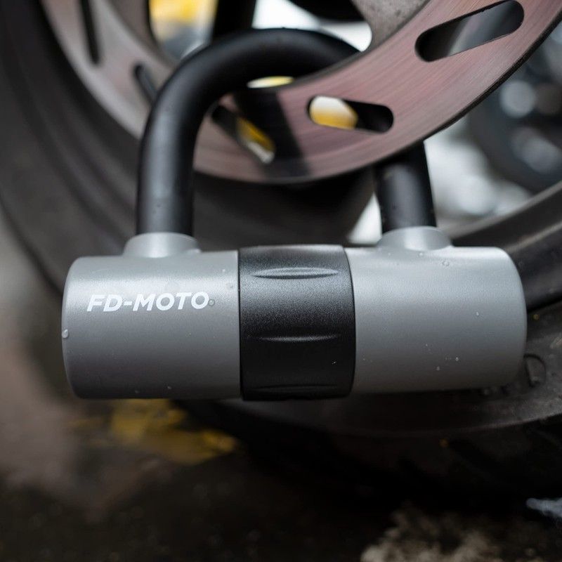 FD-MOTO U Lock Motorcycle Steel Disc Lock High Security Carabiner