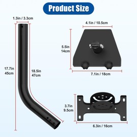 Mount for Starlink Gen 3 V3 Wall Mount 19" Adjustable Gen 3 Mounting Kit Upgraded Mounting Bracket for Internet Satellite Dish