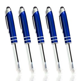 LED Ballpoint Pen, 3 in 1 Stylus Pen with Light & Touchscreen Tip, Multifunctional Ballpoint Pens, Touch Screen Pens Black Ink for Business Office Meeting (Blue)