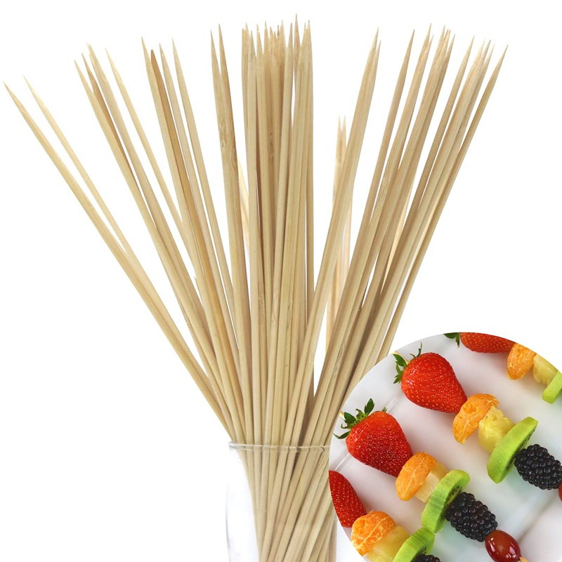 PME Large Skewers-Pack of 100-10 inch, Bamboo, Blue|red|Oak|Yellow