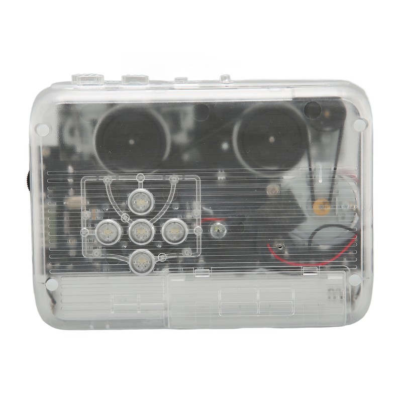 Cassette to MP3 Converter Multifunction Auto Reverse Transparent Retro Portable