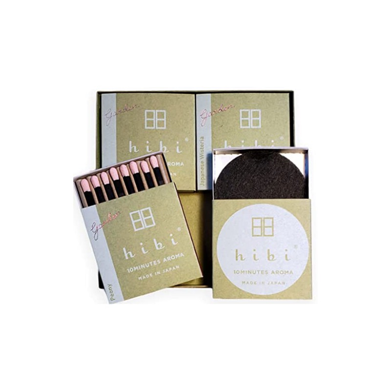Hibi Hibi 10MINUTES AROMA Garden. 3 Types Gift Box Incense