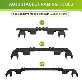 Wdwlbsm Framing Tools 13 in 1 Framing Stud Layout Tool Framing Spacing Tool, Precision Framing Jig 12/14/16/18/20/24 Wall Stud Framing Tool
