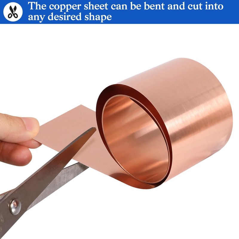 Copper Sheet Roll 1000 x 150 x 0.4 mm -
