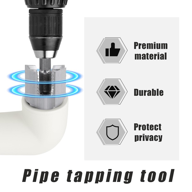 BOXOB 2-in-1 PVC Plastic Pipe Threader Kit, Integrated Internal &