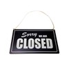 Open/Closed, Shop Door Sign supplied with twine - Black and