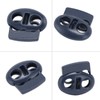 30pcs Metal Cord Lock End Toggle Double Hole Spring Stopper