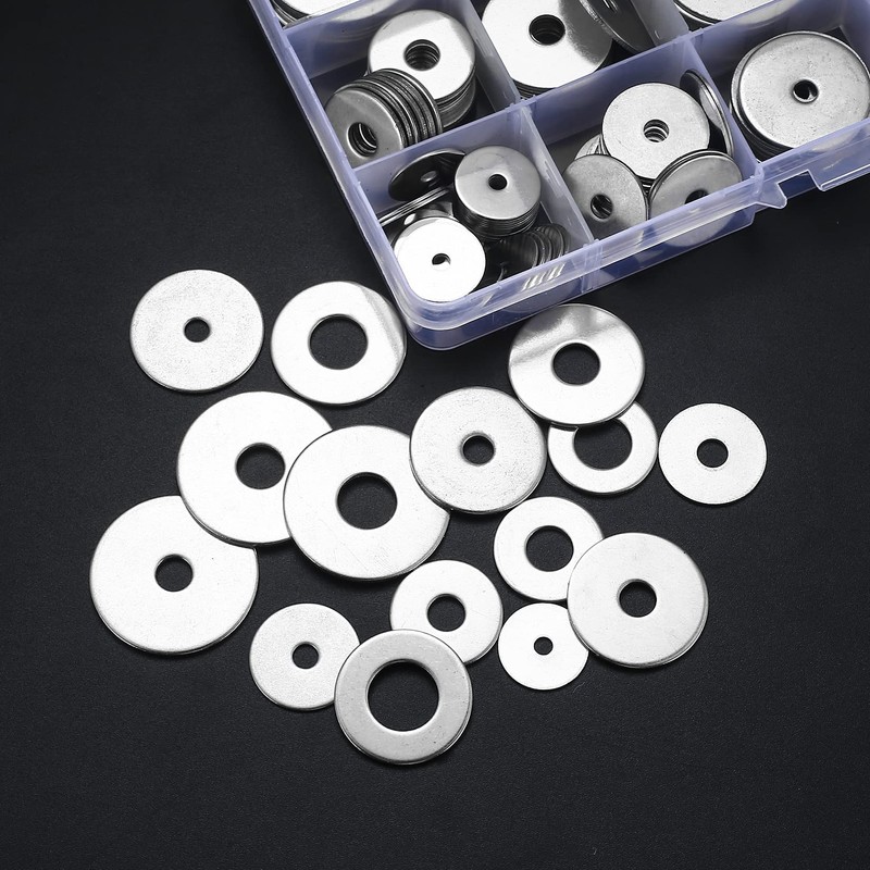 230 Pcs Large Flat Washer Set, Stainless Steel Washers, Lock