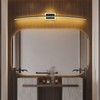 PRESDE 48inch 3 Colors Changeable Modern Black LED Bathroom Light