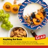 Glad Round Disposable Paper Bowls, Navy Holiday Candy Cane Design