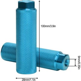 2 Pcs Blue Bike Pegs Aluminum Alloy Anti-Skid Lead Foot Bicycle Pegs BMX Pegs for Mountain Bike Cycling Rear Stunt Pegs Fit 3/8 inch Axles Bike Pegs Accessories BMX Bike