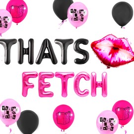 LaVenty 31 PCS Thats Fetch Balloons Early 2000s Party Decorations Mean Girls Bachelorette Party Supplies