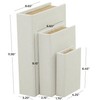 Deco 79 Linen Fabric Decorative Box Faux Storage Book Book
