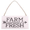 GSM Brands Farm Fresh Wood Plank Hanging Sign (13.75 x