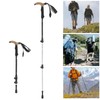3 Section Retractable Hiking Stick Aluminum Alloy Mountaineering Balance Pole