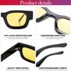 Hycredi Thick Rectangle Sunglasses for Women Men Chunky Square Polarized
