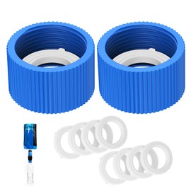 Nevlvea Water Filter Coupling Kit 2 Pcs, Compatible with 28mm External Threaded Water Filters and Bottles, Portable for Backflush & Gravity Systems,Filtration Cleaning Couplings with Gasket for Hiking