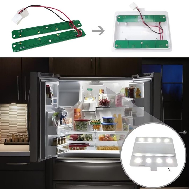 W11043011 Refrigerator LED Light Board Replacement Compatible with Whirlpool Kenmore