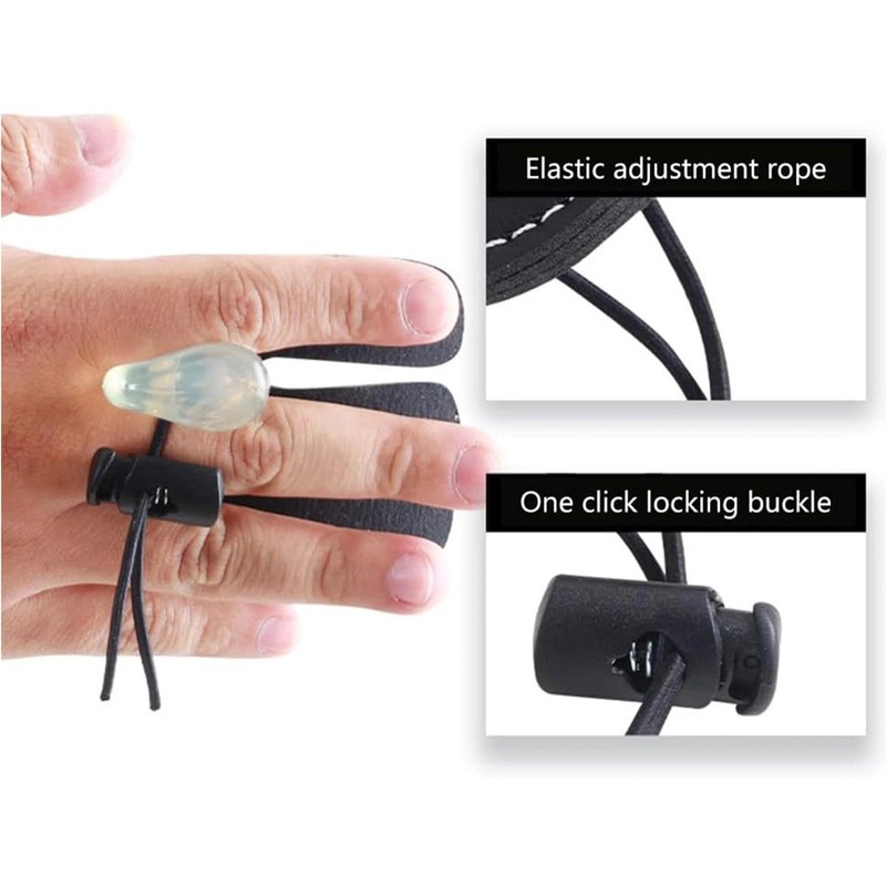 Aczyqws Archery Finger Tab, Leather Archery Finger Tab, Archery Finger
