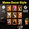 8Pcs Funny Cat Meme Fridge Magnets, 3D Retro Orange Wooden