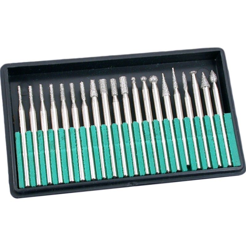100Pc Diamond Bur Bit Set New Rotary Tools 1/8" Shank