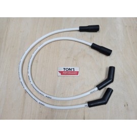 Ton's 8mm Ignition Spark Plug Wires Harley H-D FLT FLHT FLHR FLTR 99-08 White