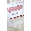 Simple Heart Pop Handmade Nail Tips - Short Square /